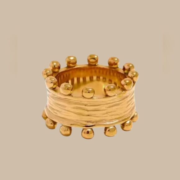 New ANTHRO Elegant Gold Ring Sz 6 7 8 - Picture 2 of 12